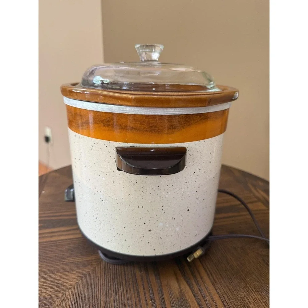 Vintage Rival Crock-Pot 3150 Stoneware Slow Cooker w/ Box, Cookbook & Manual Set